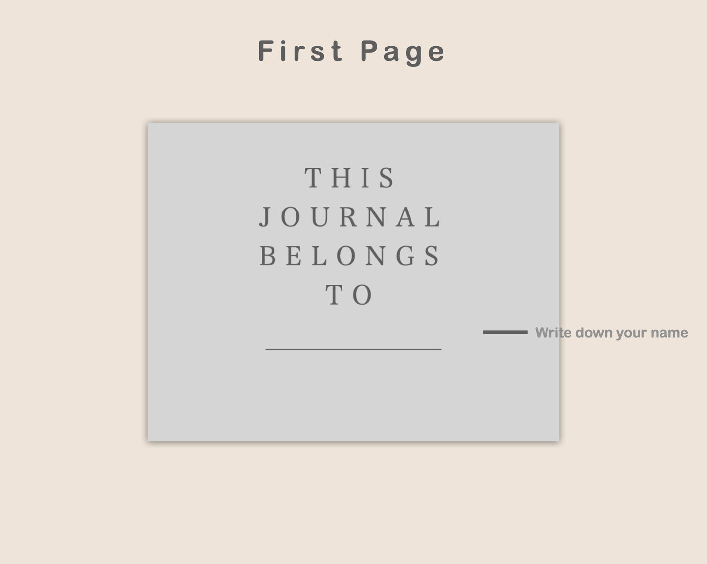 Digital Bullet Journal 200 Pages - Landscape - Brown