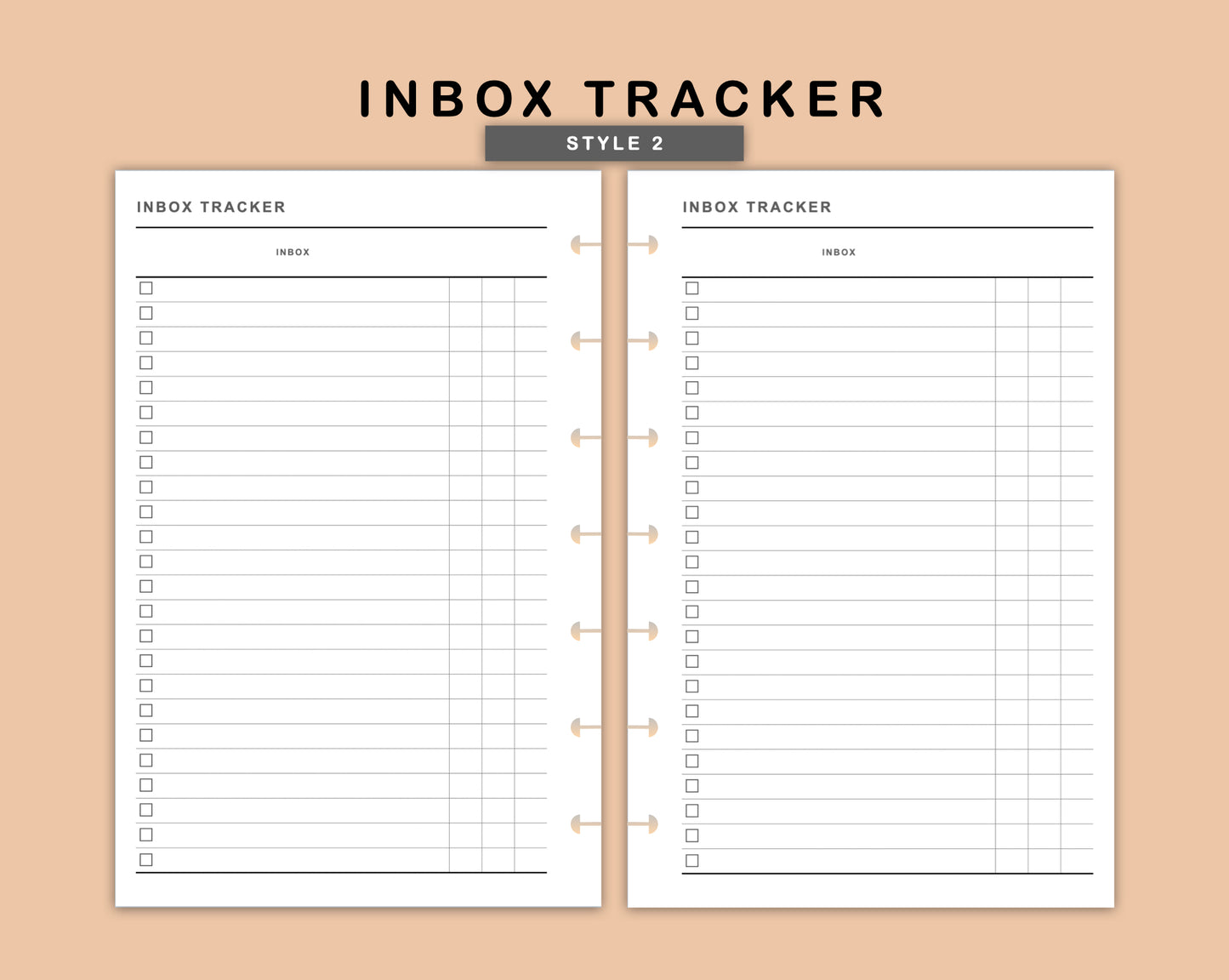 Mini Happy Planner Inserts - Inbox Tracker