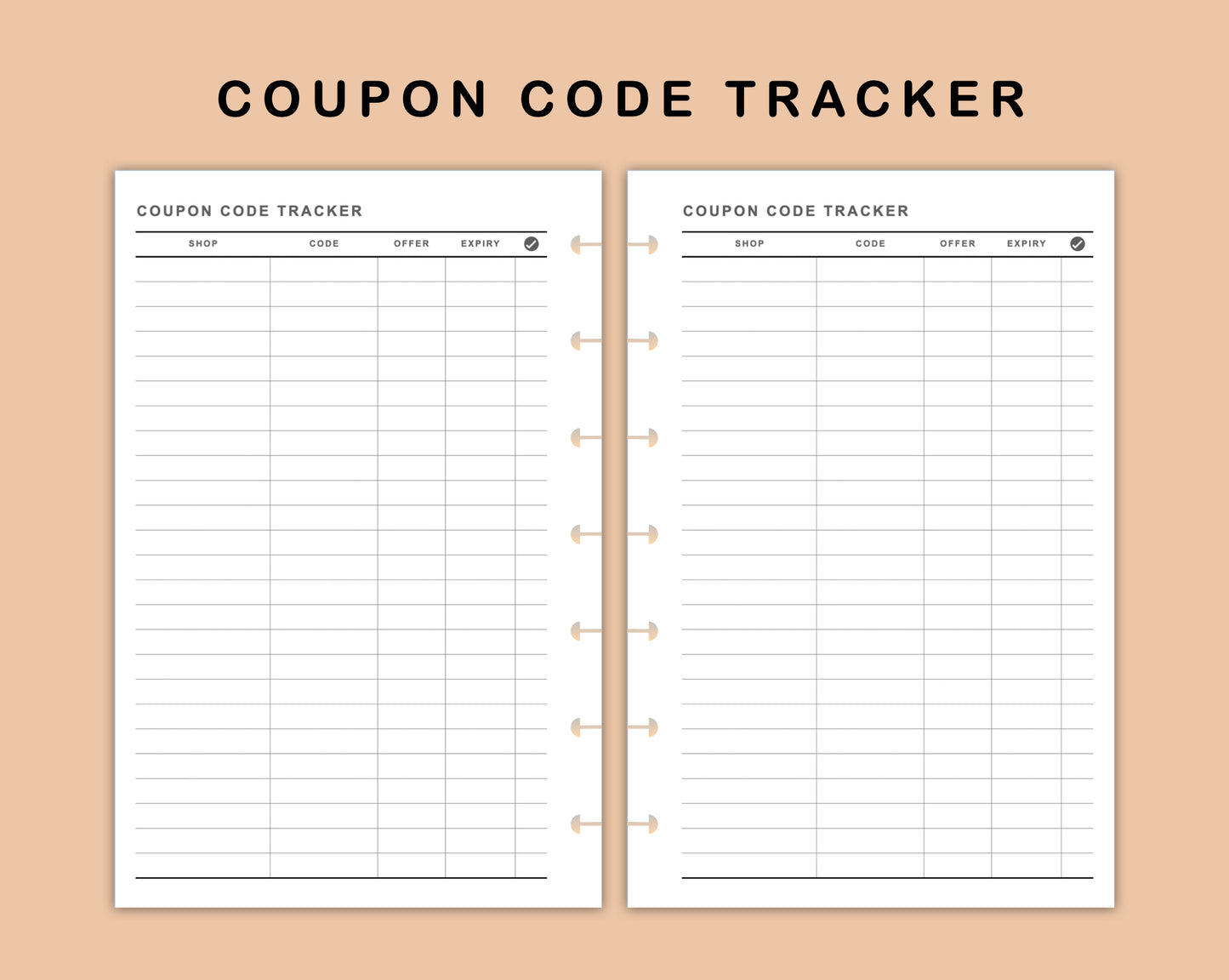 Mini Happy Planner Inserts - Coupon Code Tracker