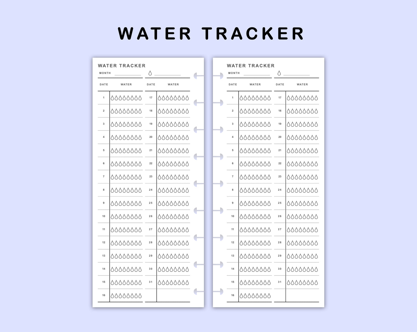 Skinny Classic HP Inserts - Water Tracker