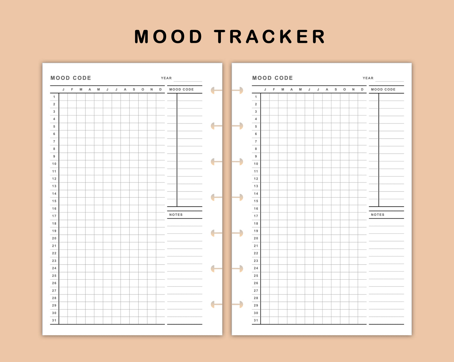 Mini Happy Planner Inserts - Mood Tracker