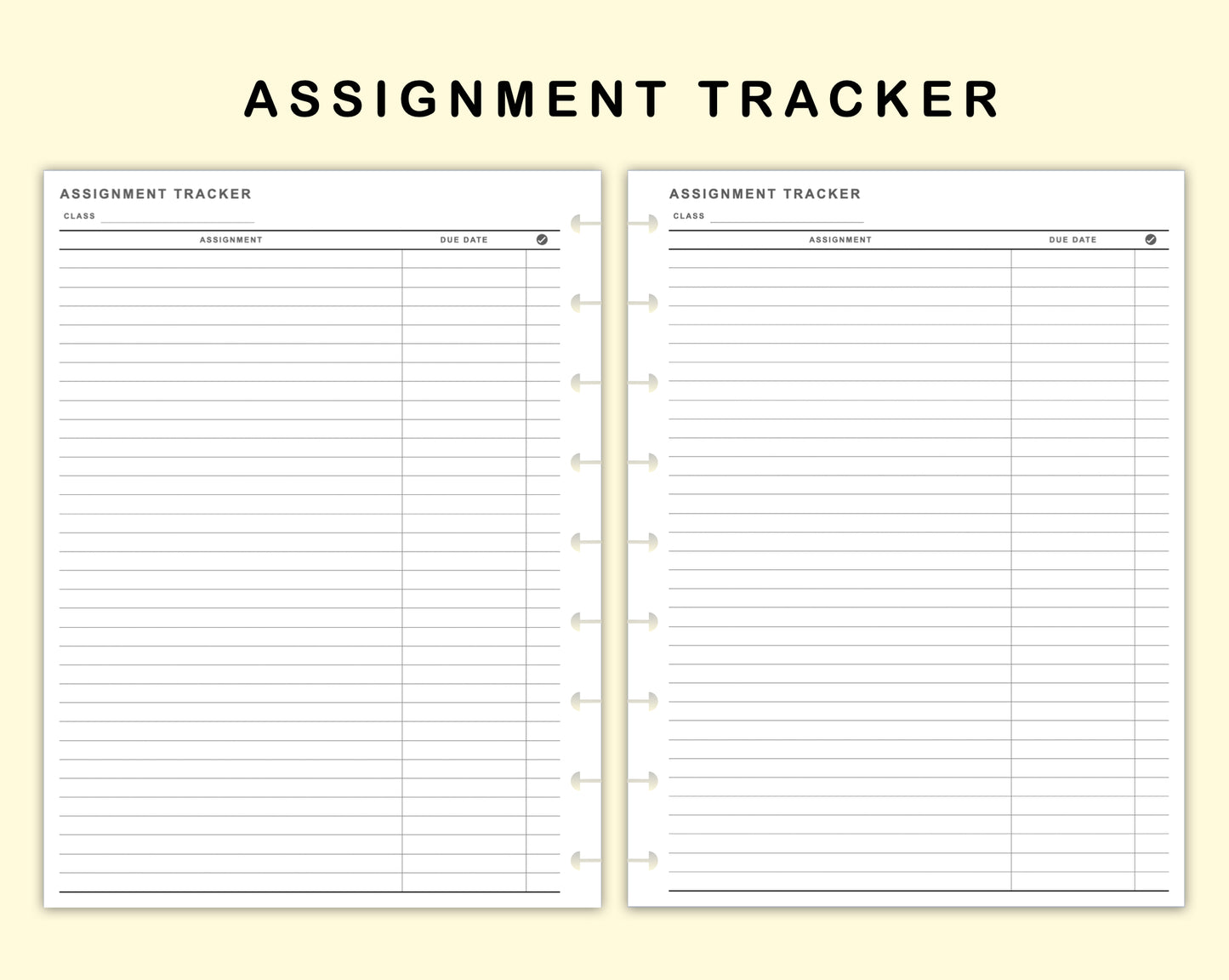 Classic HP Inserts - Assignment Tracker