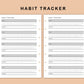 Mini Happy Planner Inserts - Habit Tracker