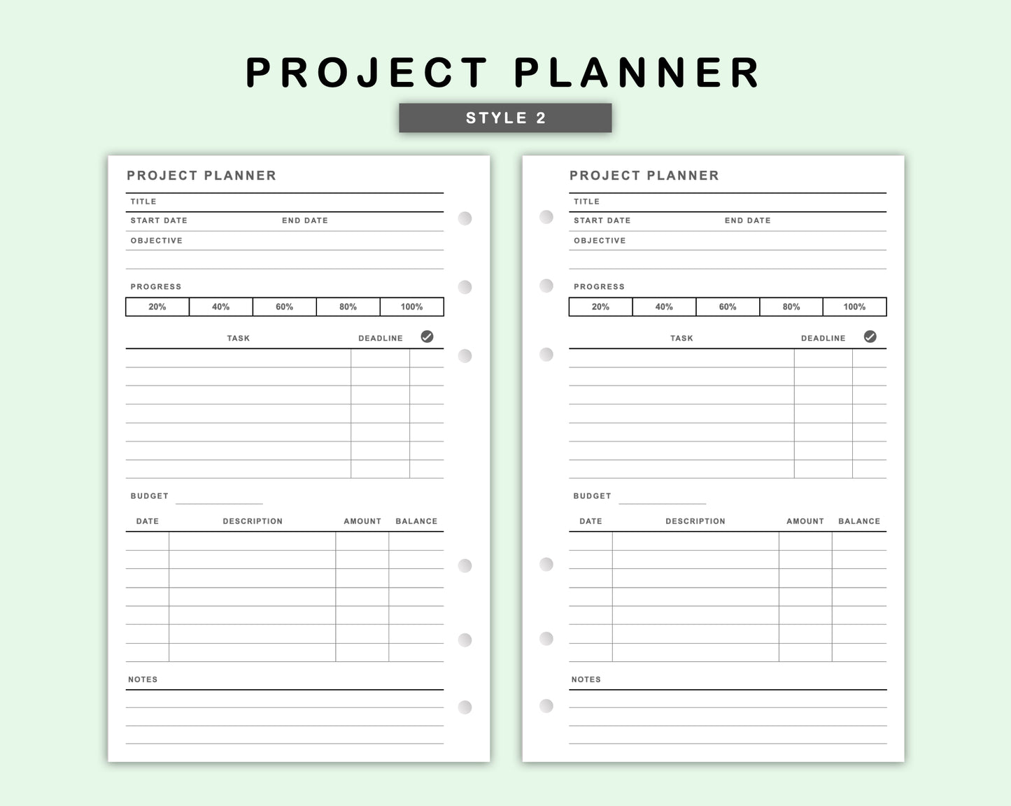 FC Compact Inserts - Project Planner