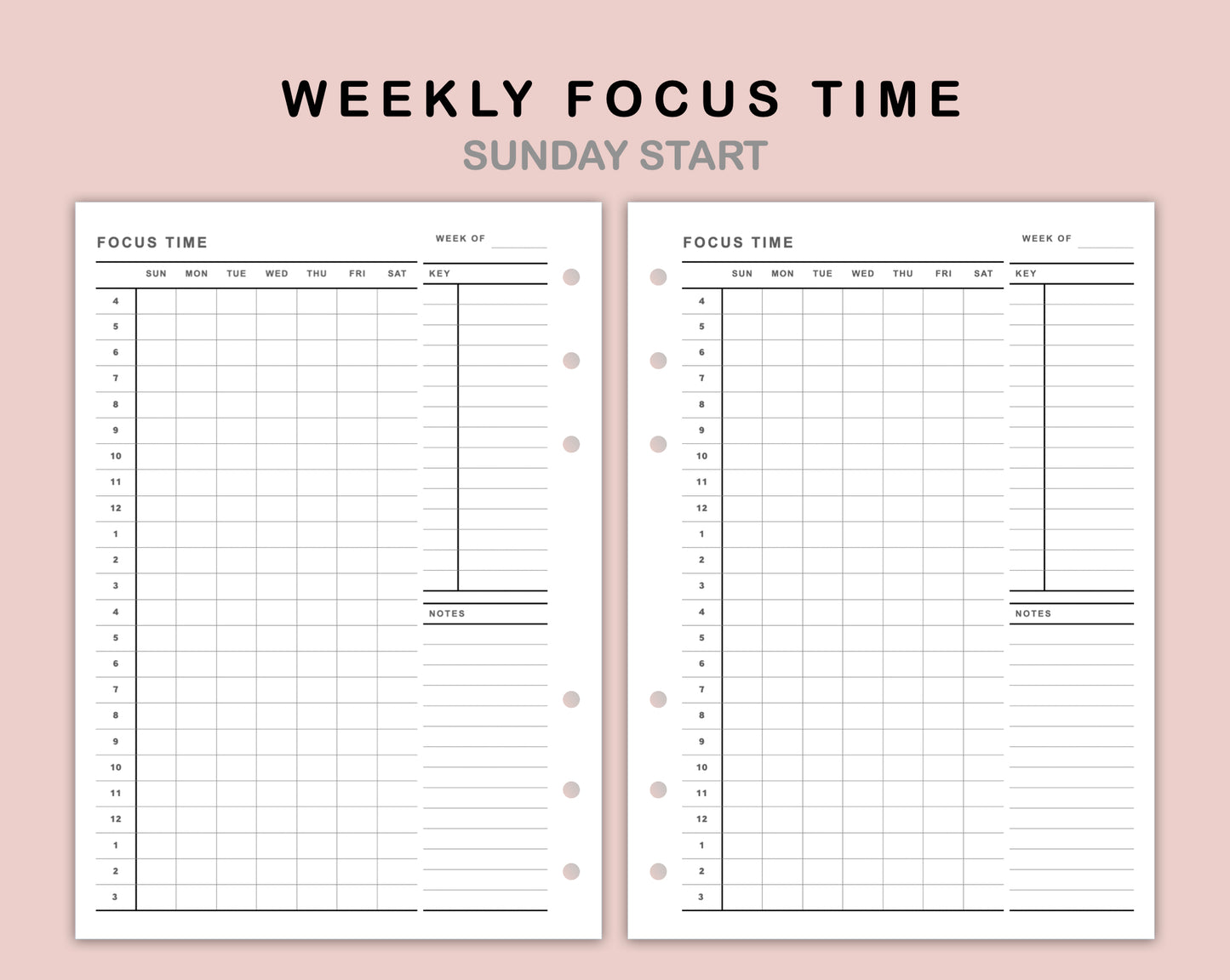 B6 Inserts - Weekly Focus Time