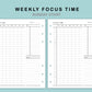 B6 Wide Inserts - Weekly Focus Time