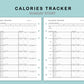 B6 Wide Inserts - Calories Tracker