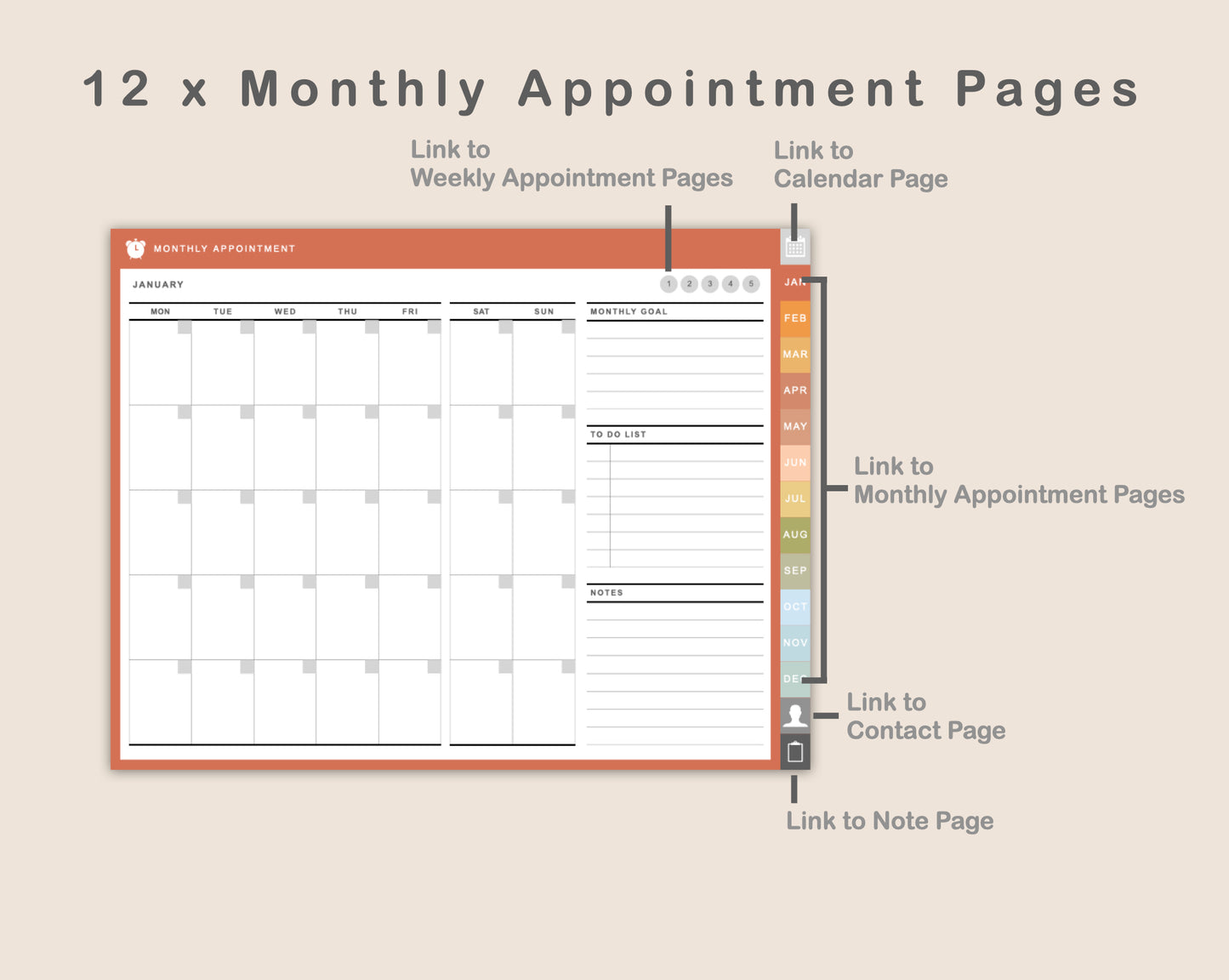 Digital Appointment Planner - Autumn