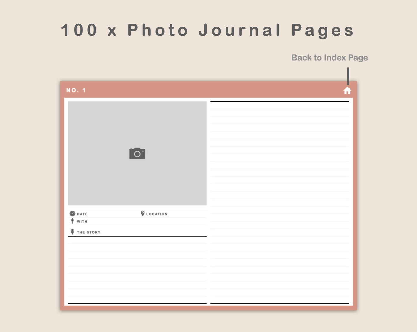 100 Digital Photo Album - Neutral