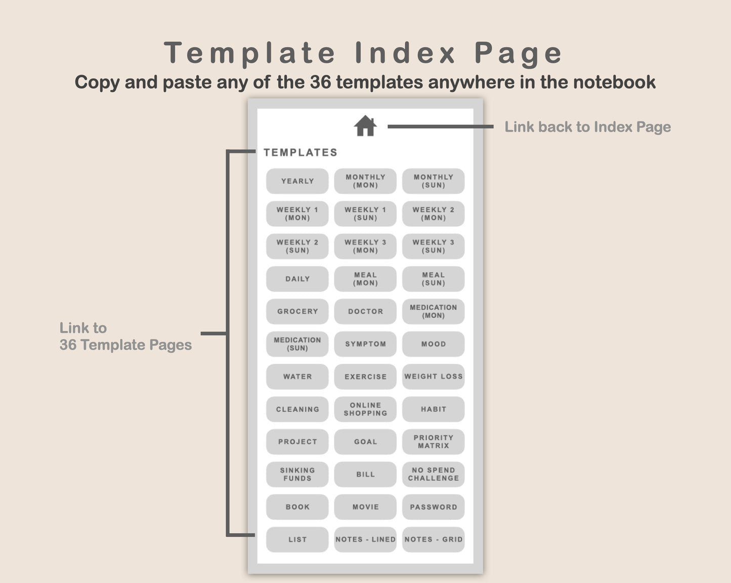 Digital Phone Planner DIY - Neutral