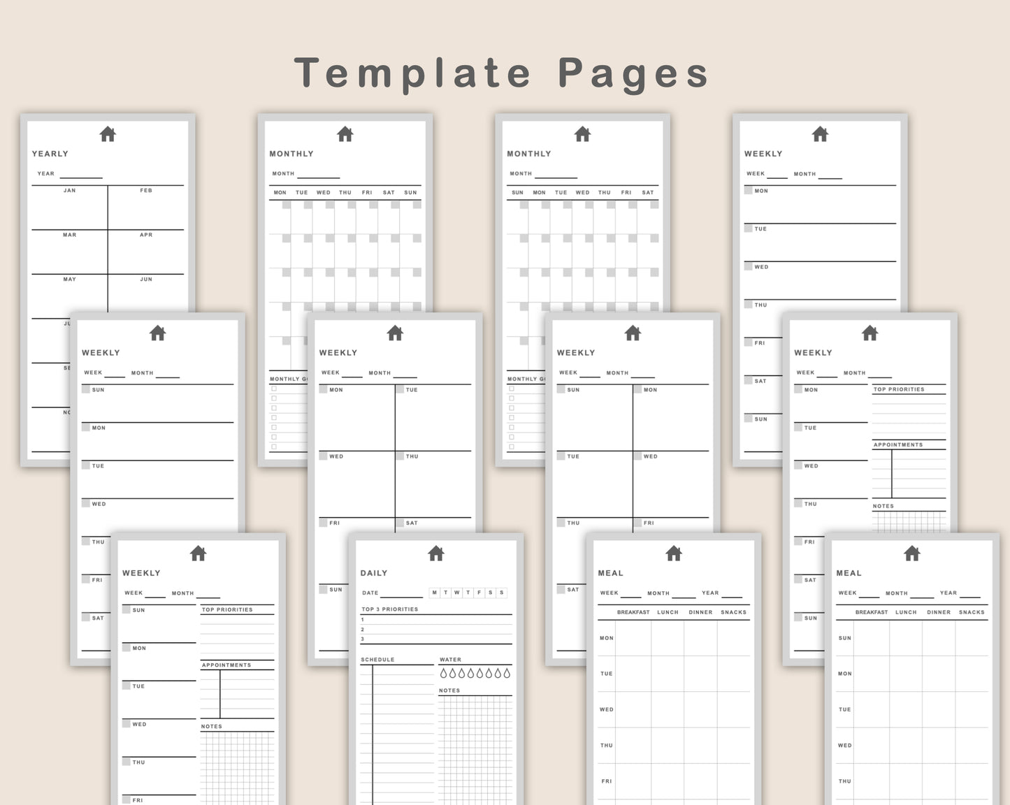 Digital Phone Planner DIY - Neutral